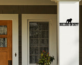 Bulldog On Duty Dog Breed Custom Metal Sign