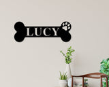 Dog Name Custom Metal Sign
