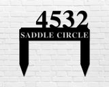 Lawn Address Monogram Metal Sign, Custom Address Sign, Address Sign, Yard Address sign, Yard house numbers, Yard sign