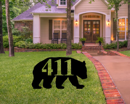 Bear Address Custom Yard Sign
