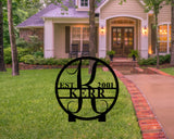 Round Monogram, Monogram Yard Sign, Personalized, Name Yard Sign, Wedding Gift, Personalized Sign, Lake House, Yard Monogram, Garden sign
