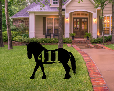 Horse Address Custom Yard Sign