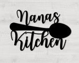Custom Metal Sign for Kitchen, Nana's Kitchen Metal Sign, Personalized Kitchen Signs, Nana Mothers Day Gift, Custom Kitchen Sign Wall Decor