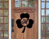 St. Patrick's Day Initial Shamrock Custom Metal Sign