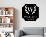 Family Name Est. Custom Metal Sign