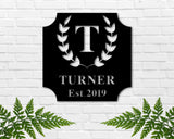 Family Name Est. Custom Metal Sign