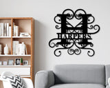 Black Friday, Cyber Monday Sale, Metal Monogram Sign, Last name Sign, Family Name Sign, Housewarming gift, Metal wall art, Door hanger,