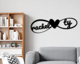 Infinity Sign Containing Names, Personalized Metal Infinity Sign, Infinity Metal Sign, Infinity Sign Name, Infinity Sign Metal newlywed gift