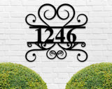 Modern Address Metal Sign