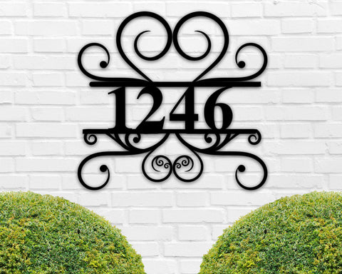 Modern Address Metal Sign
