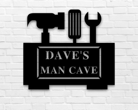 Man Cave Name Custom Metal Sign