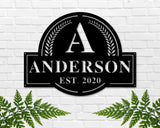 Family Name Custom Metal Sign