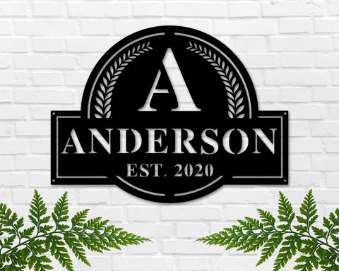 Family Name Custom Metal Sign