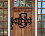 Black Friday, Cyber Monday Sale, Split Letter Monogram, Metal Sign, Door Hanger, Family Sign, Housewarming Gift, Wedding Gift, Monogram