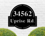 Modern Address Metal Sign