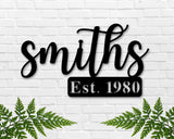 Family Name Est. Custom Metal Sign