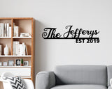 Script Name sign, Last name Sign, Established sign, Custom Name Sign, Personalized Sign, Nursery name sign, Metal Name sign, Cursive letters