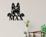 German Shepherd Dog Sign, German Shepherd Metal sign, German Shepherd Name Sign, Pet Name Sign, Dog Lover Sign, Gift for Pet owner, Dog