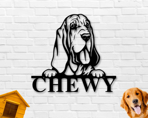 Bloodhound Dog Breed Custom Metal Sign