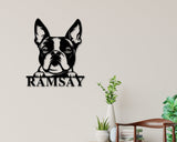 Boston Terrier Dog Breed Custom Metal Sign