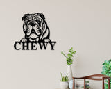 Bulldog Dog Breed Custom Metal Sign
