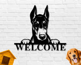 Dobermann Dog Breed Custom Metal Sign