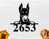 Dobermann Dog Breed Custom Metal Sign
