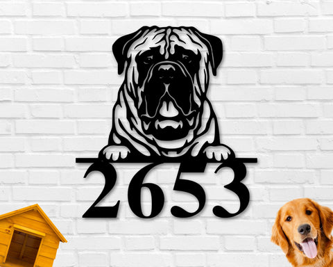 Dog Breed Address Custom Metal Sign