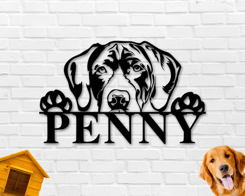 German Shorthair Dog Breed Custom Metal Sign