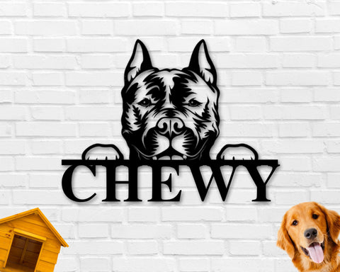 Staffordshire Terrier Dog Breed Custom Metal Sign