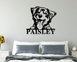 Custom Dog Breed Metal Art, Metal Dog Name Sign, Personalized Dog Sign, Custom Dog Address Sign, Dog Welcome Sign, Gift for Dog Owner