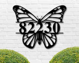 Butterfly Address Metal Sign