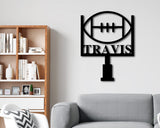 Football Metal Wall Art, Metal Football Decor, Football Sign, Football Name Sign, Sports Name Sign, Metal Art, Custom Metal, Personalized
