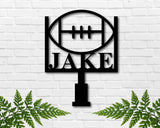 Football Metal Wall Art, Metal Football Decor, Football Sign, Football Name Sign, Sports Name Sign, Metal Art, Custom Metal, Personalized