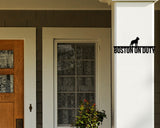 Boston Terrier On Duty Dog Breed Custom Metal Sign