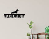 Dachshund On Duty Dog Breed Custom Metal Sign