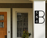 Metal House Numbers, Address Sign, House Number Plaque, Custom Metal Monogram, Address Plaque, Front Porch Decor, Porch Signs, Metal Signs