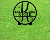Round Monogram, Monogram Yard Sign, Personalized, Name Yard Sign, Wedding Gift, Personalized Sign, Lake House, Yard Monogram, Garden sign