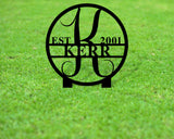 Circle Family Monogram Yard Sign