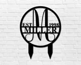 Circle Family Name Est. Custom Metal Sign