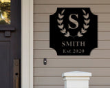 Last Name Metal Sign, Family Name Sign, Personalized Metal Wall Decor, Housewarming Gift, Welcome Sign for Front Porch, Metal Monogram Sign