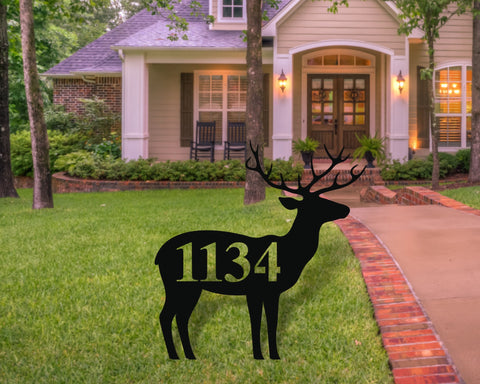 Deer Address Custom Yard Sign