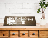 Personalized Family Name Wood Sign, Custom Name Wooden Plank, Skeleton Key Printed Wood Sign, Wedding Gift, Anniversary Gift, Established