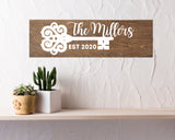 Personalized Family Name Wood Sign, Custom Name Wooden Plank, Skeleton Key Printed Wood Sign, Wedding Gift, Anniversary Gift, Established