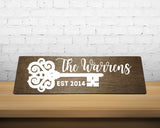 Personalized Family Name Wood Sign, Custom Name Wooden Plank, Skeleton Key Printed Wood Sign, Wedding Gift, Anniversary Gift, Established