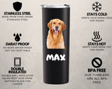 Custom Printed Tumbler Personalized Dog Lover Gift Pet Stainless Steel Bottle Custom Travel Bottle Lab Mom Gift Travel Mug with Your Photo