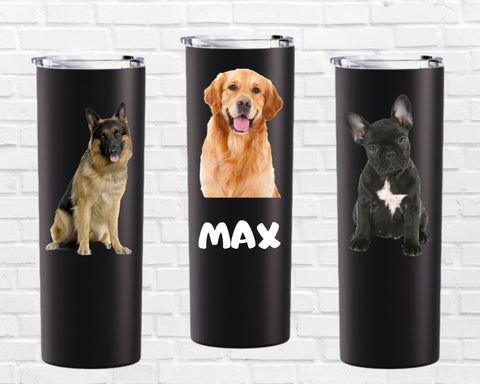 Christmas Gift, Holiday Sale, Custom Printed Tumbler Personalized Dog Lover Gift Pet Stainless Steel Bottle Custom Travel Mug