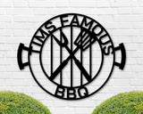 Personalized Backyard Barbecue Sign, Metal BBQ Sign, Patio Grill Sign, Personalized Name BBQ Sign, Bar and Grill Sign, Famous Grill Sign