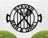 Personalized Backyard Barbecue Sign, Metal BBQ Sign, Patio Grill Sign, Personalized Name BBQ Sign, Bar and Grill Sign, Famous Grill Sign