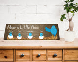 Personalized Mom Gift, Mother's Day Gift from Kids, Custom Gift for Mom, Custom Wood Sign, Mom's Little Nest, Kids Names Wooden Plank